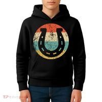 Horseshoe Retro Style Lucky Pullover Kids Hoodie thumb 4
