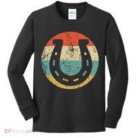 Horseshoe Retro Style Lucky Pullover Kids Long Sleeve Shirt thumb 0