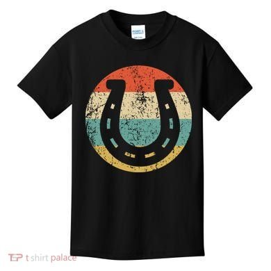 Horseshoe Retro Style Lucky Pullover Kids T-Shirt