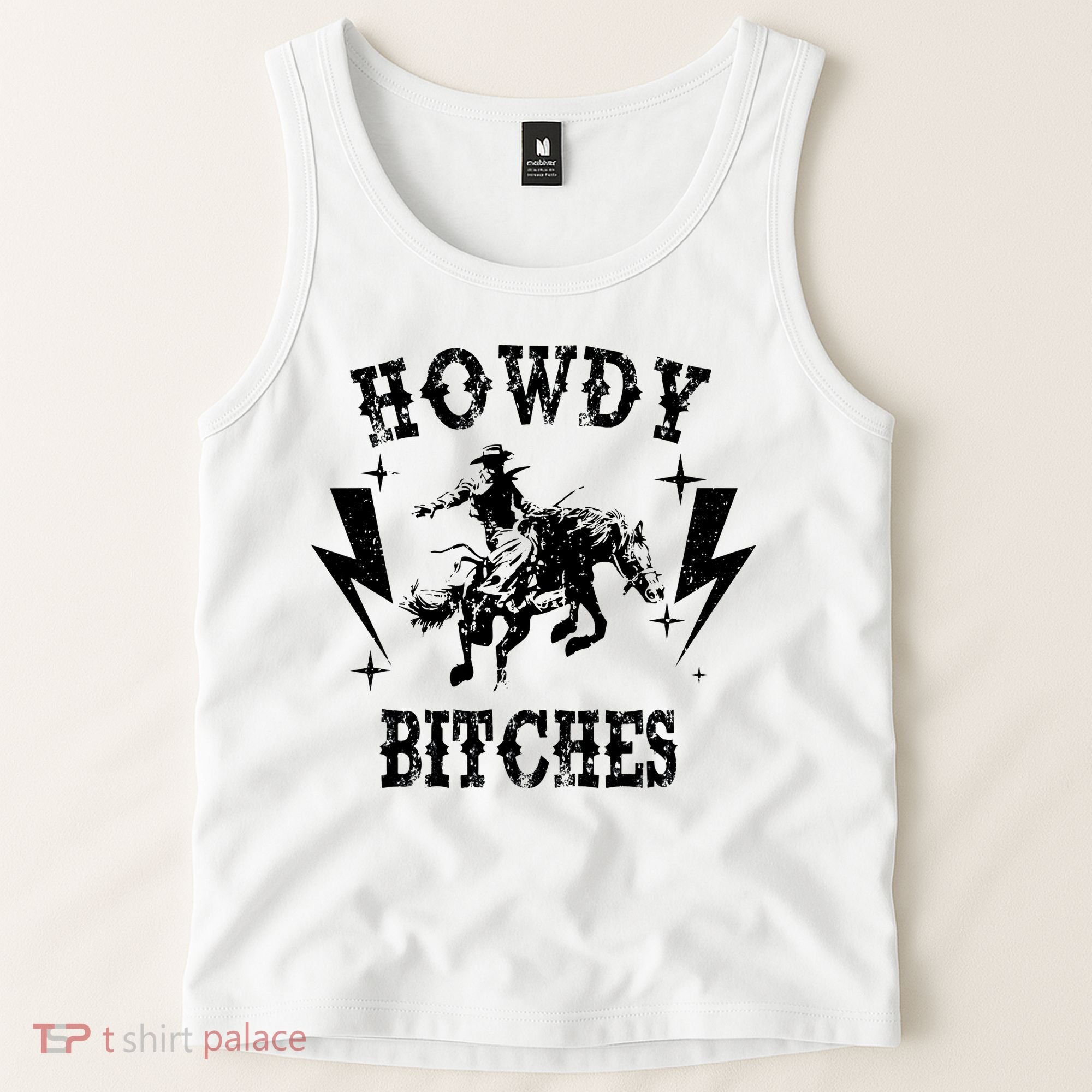Howdy Rodeo 's Western Country Nashville Cow Tank Top