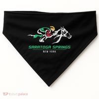 Horse Racing Satatoga Springs Upstate New York USA-Made Doggie Bandana thumb 0