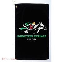 Horse Racing Satatoga Springs Upstate New York Golf Towel thumb 0