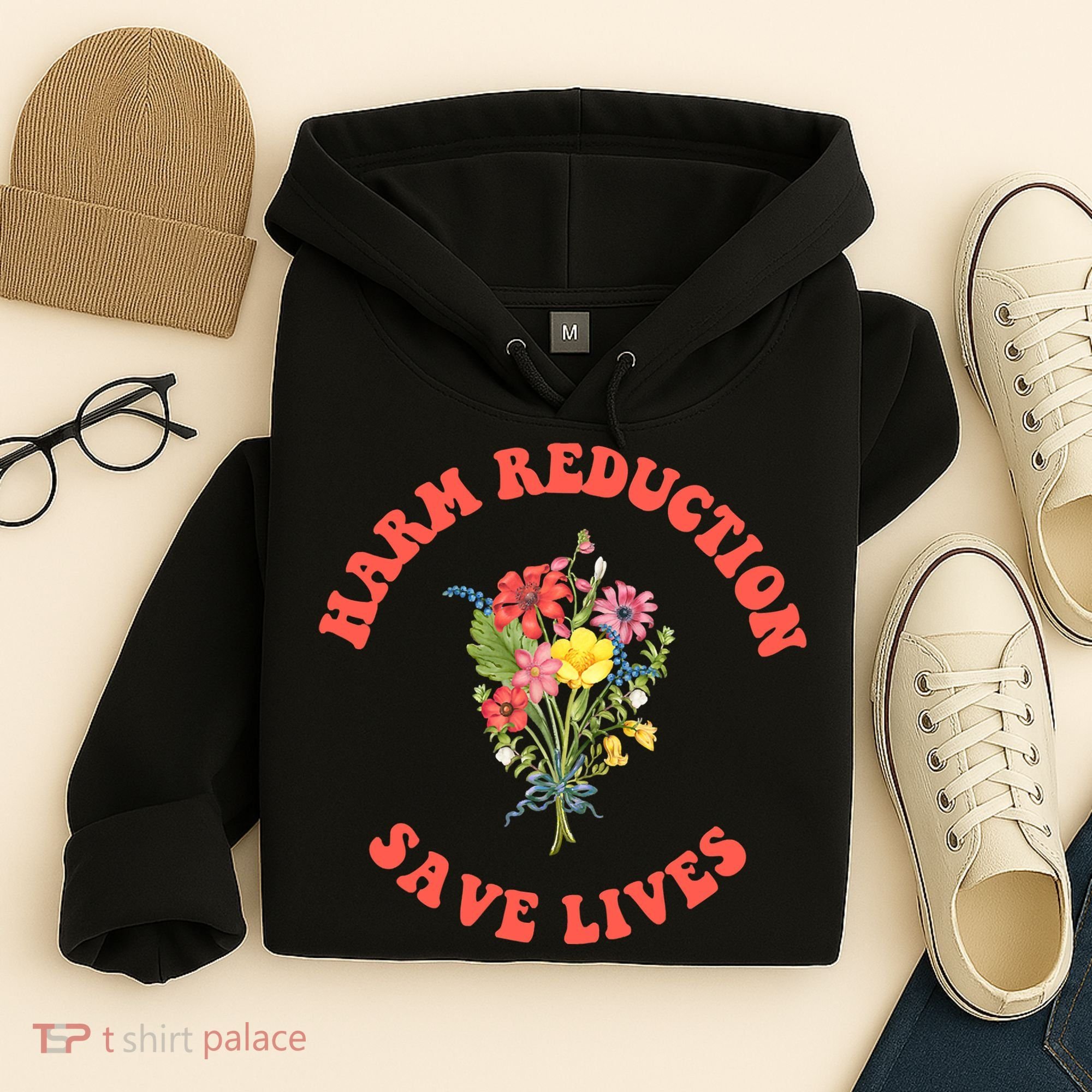 Harm Reduction Save Lives Floral Trending Gift Hoodie
