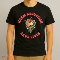 Harm Reduction Save Lives Floral Trending Gift T-Shirt thumb 3