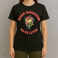 Harm Reduction Save Lives Floral Trending Gift T-Shirt thumb 4