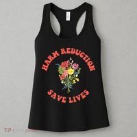 Harm Reduction Save Lives Floral Trending Gift Women's Tank Top thumb 3