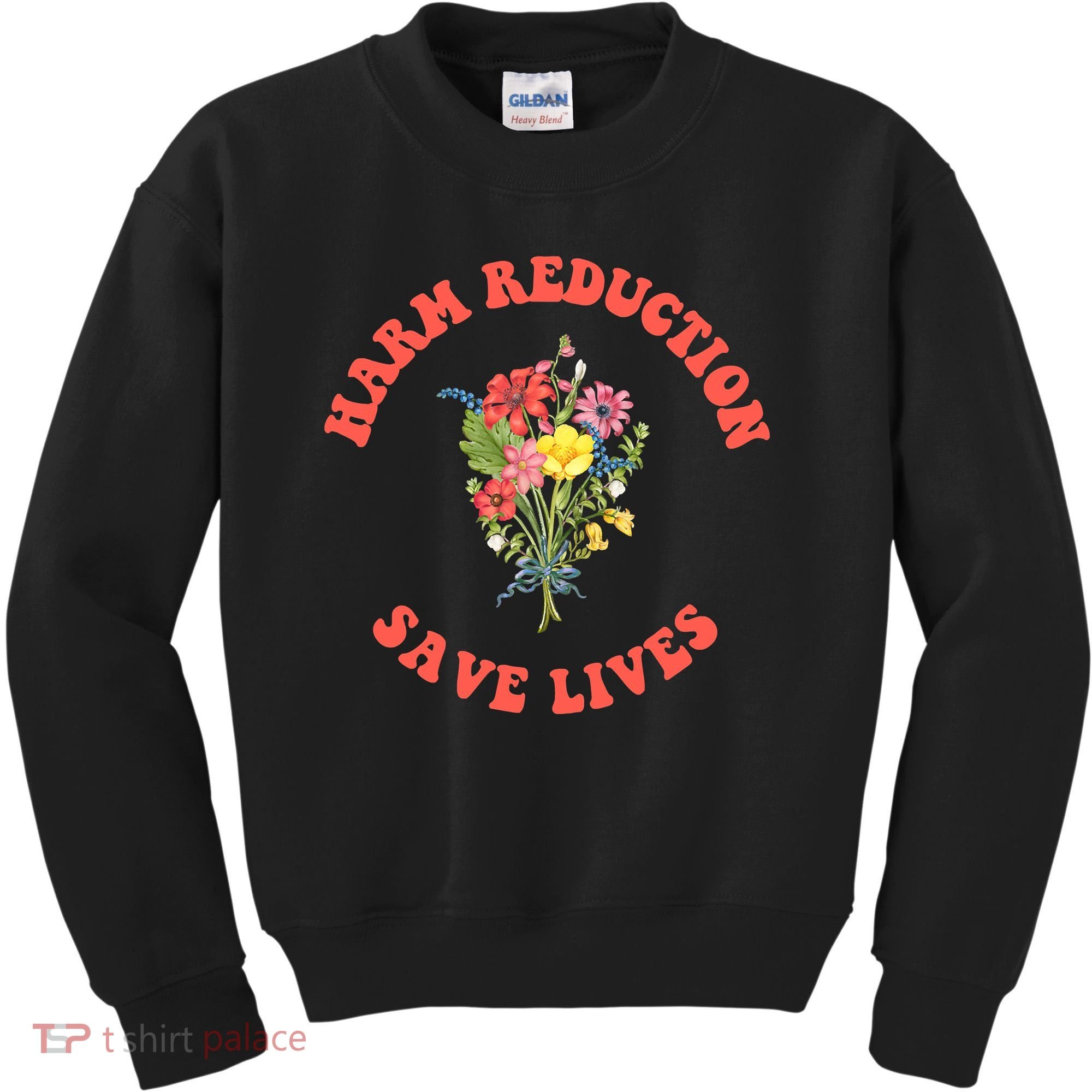 Harm Reduction Save Lives Floral Trending Gift Kids Sweatshirt