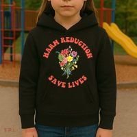 Harm Reduction Save Lives Floral Trending Gift Kids Hoodie thumb 3
