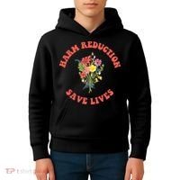 Harm Reduction Save Lives Floral Trending Gift Kids Hoodie thumb 4