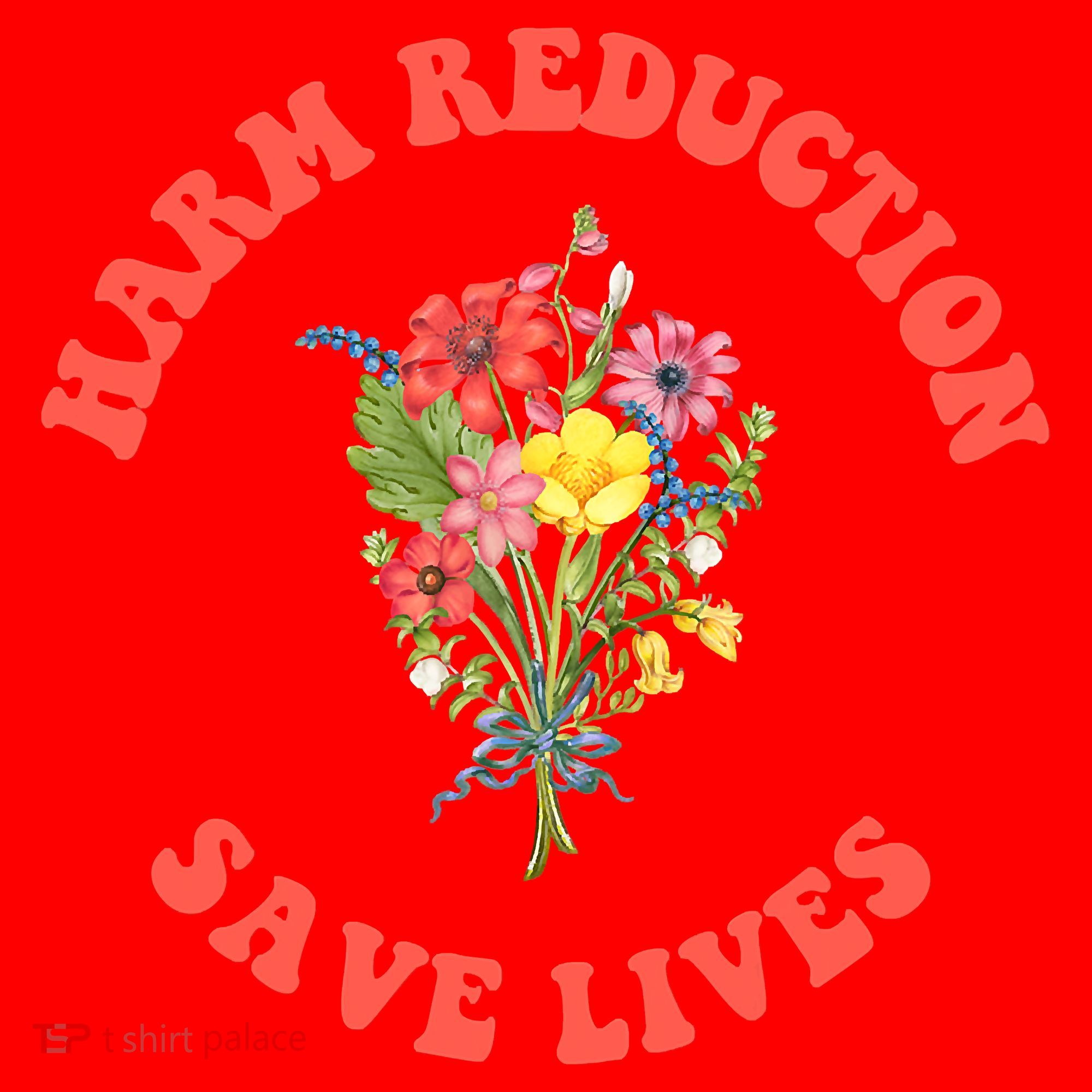 Harm Reduction Save Lives Floral Trending Gift Santa Hat