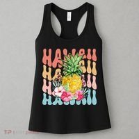 Hawaii Retro Tropical Pineapple Floral Women's Tank Top thumb 3