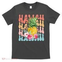 Hawaii Retro Tropical Pineapple Floral T-Shirt thumb 0