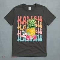 Hawaii Retro Tropical Pineapple Floral T-Shirt thumb 5