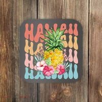 Hawaii Retro Tropical Pineapple Floral Coaster thumb 0