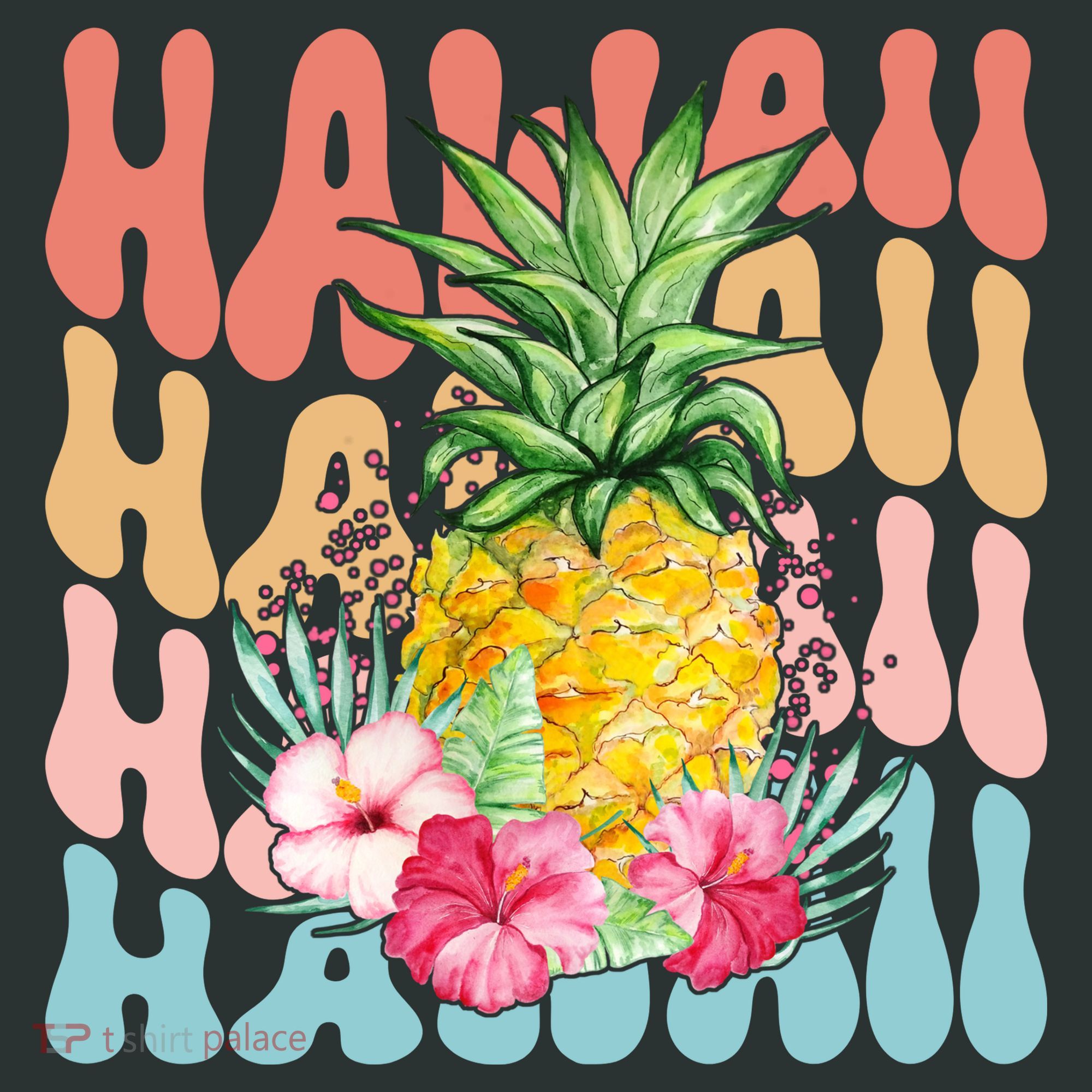 Hawaii Retro Tropical Pineapple Floral Mousepad