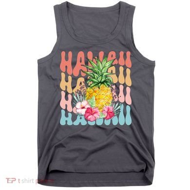 Hawaii Retro Tropical Pineapple Floral Tank Top