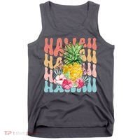 Hawaii Retro Tropical Pineapple Floral Tank Top thumb 0