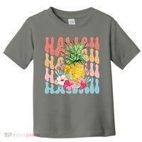 Hawaii Retro Tropical Pineapple Floral Toddler T-Shirt thumb 0