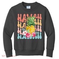 Hawaii Retro Tropical Pineapple Floral Kids Sweatshirt thumb 0