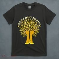 Handprint Ribbon Tree Childhood Cancer Awareness T-Shirt thumb 4