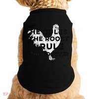 He Rules The Roost I Rule The Rooster Funny Boss Chickens Doggie Tank thumb 0