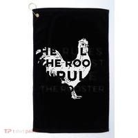 He Rules The Roost I Rule The Rooster Funny Boss Chickens Golf Towel thumb 0