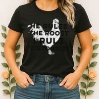 He Rules The Roost I Rule The Rooster Funny Boss Chickens Women's T-Shirt thumb 2