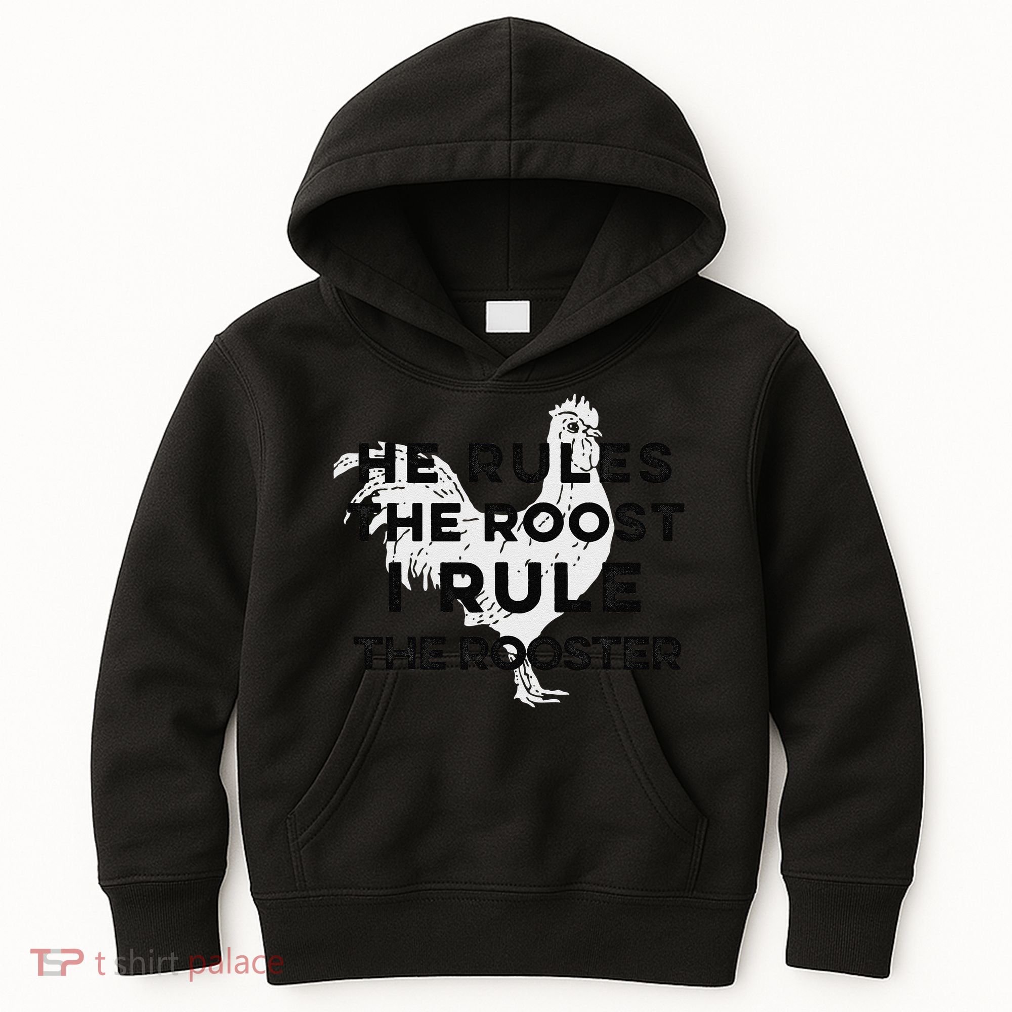 He Rules The Roost I Rule The Rooster Funny Boss Chickens Kids Hoodie