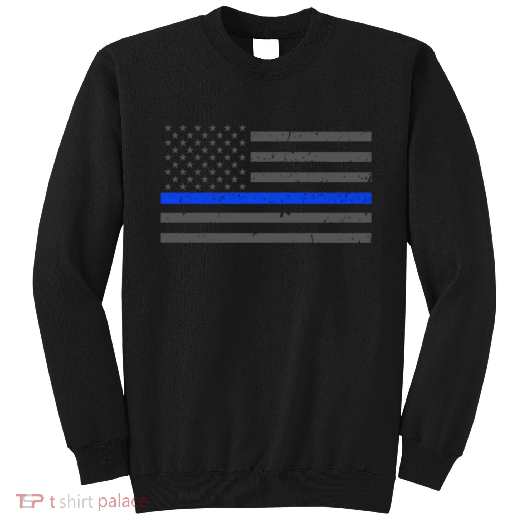 Honor Respect Thin Blue Line Flag Gift Police Gift Sweatshirt