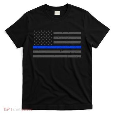 Honor Respect Thin Blue Line Flag Gift Police Gift T-Shirt
