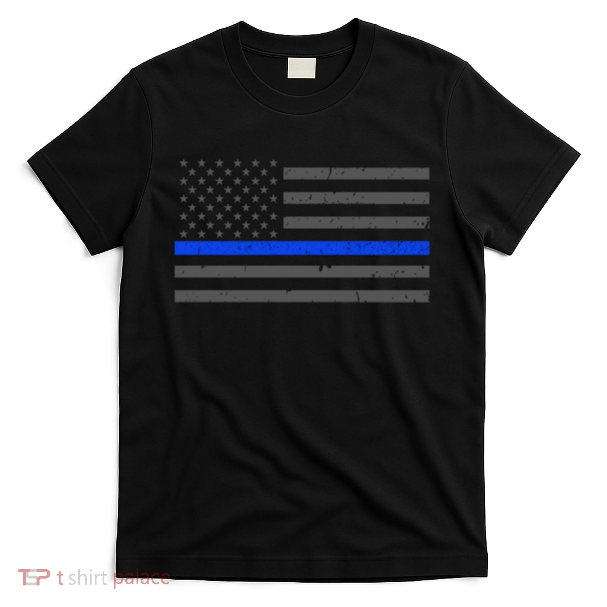 Honor Respect Thin Blue Line Flag Gift Police Gift T-Shirt
