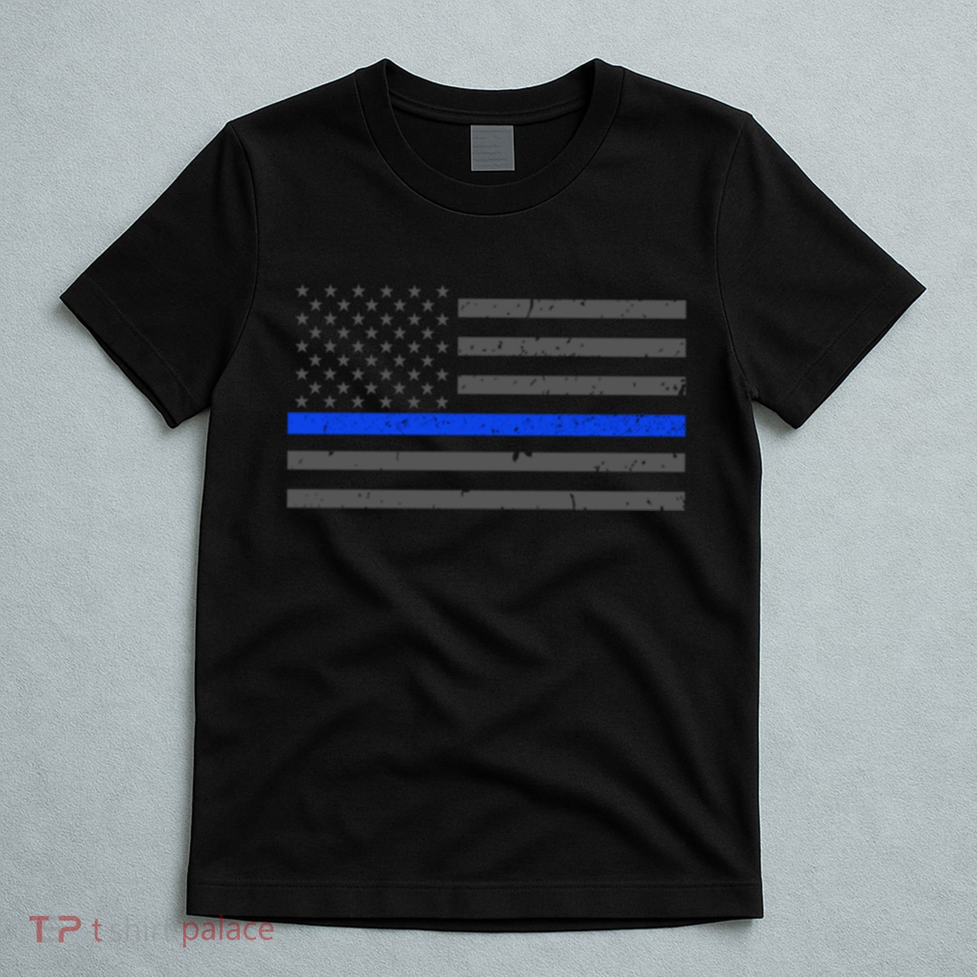 Honor Respect Thin Blue Line Flag Gift Police Gift T-Shirt