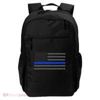 Honor Respect Thin Blue Line Flag Gift Police Gift Backpack thumb 0