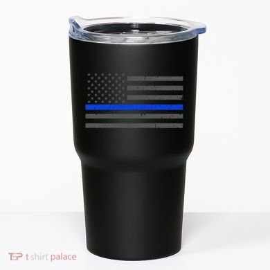Honor Respect Thin Blue Line Flag Gift Police Gift Tumbler