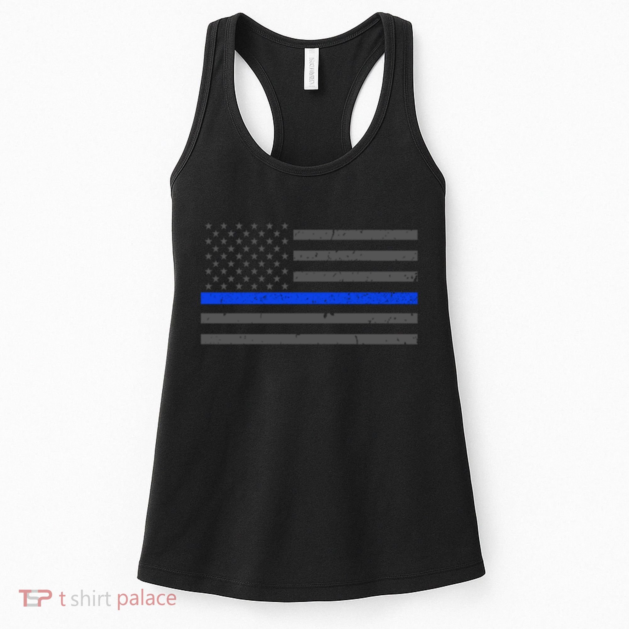 Honor Respect Thin Blue Line Flag Gift Police Gift Women's Tank Top