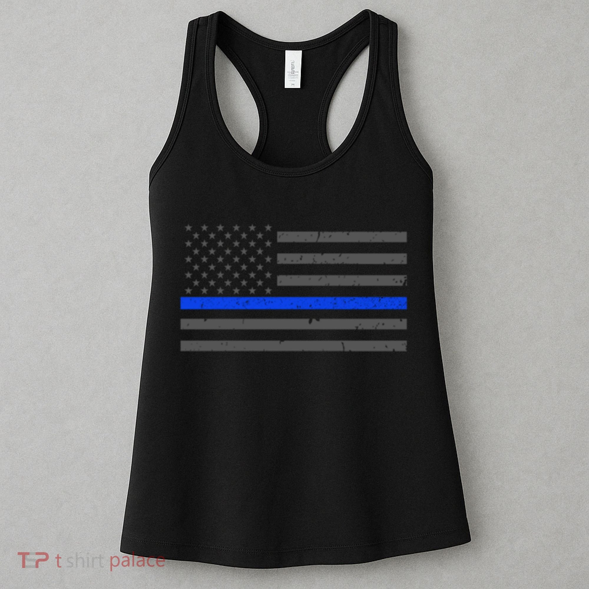Honor Respect Thin Blue Line Flag Gift Police Gift Women's Tank Top