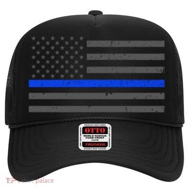 Honor Respect Thin Blue Line Flag Gift Police Gift Hat