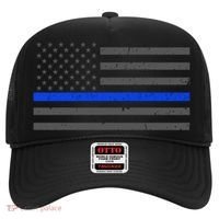 Honor Respect Thin Blue Line Flag Gift Police Gift Hat thumb 0