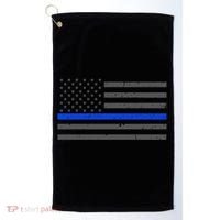 Honor Respect Thin Blue Line Flag Gift Police Gift Golf Towel thumb 0