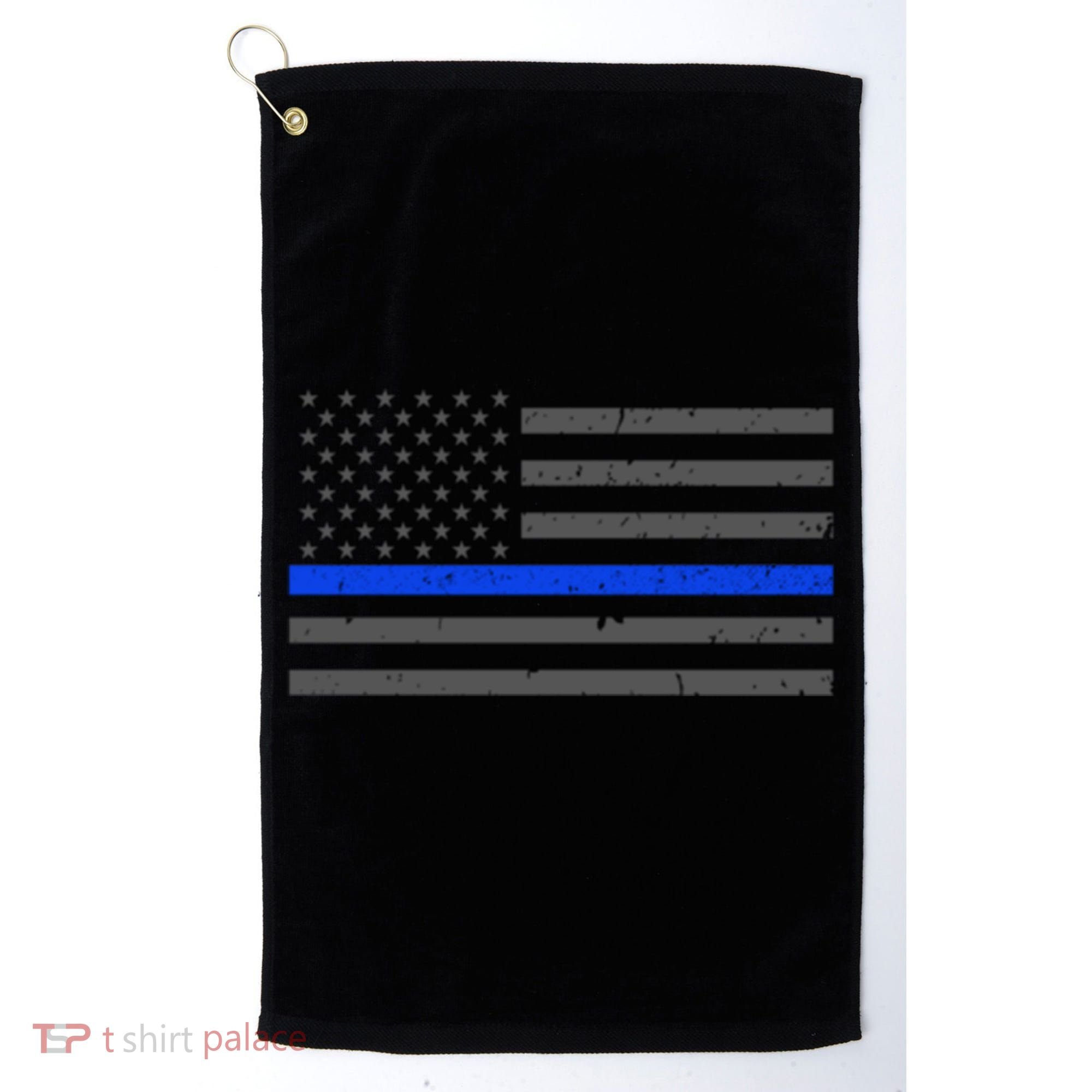 Honor Respect Thin Blue Line Flag Gift Police Gift Golf Towel