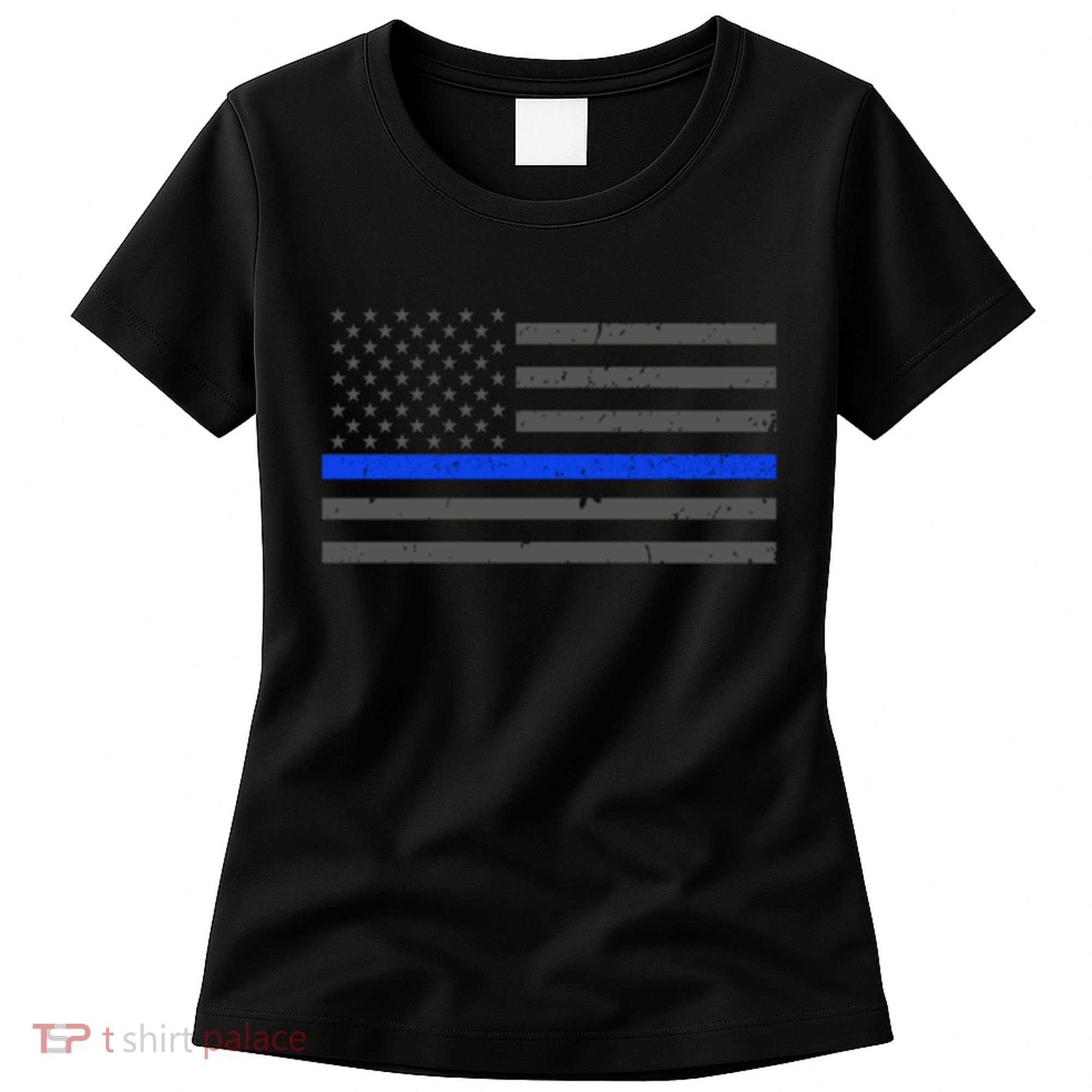 Honor Respect Thin Blue Line Flag Gift Police Gift Women's T-Shirt