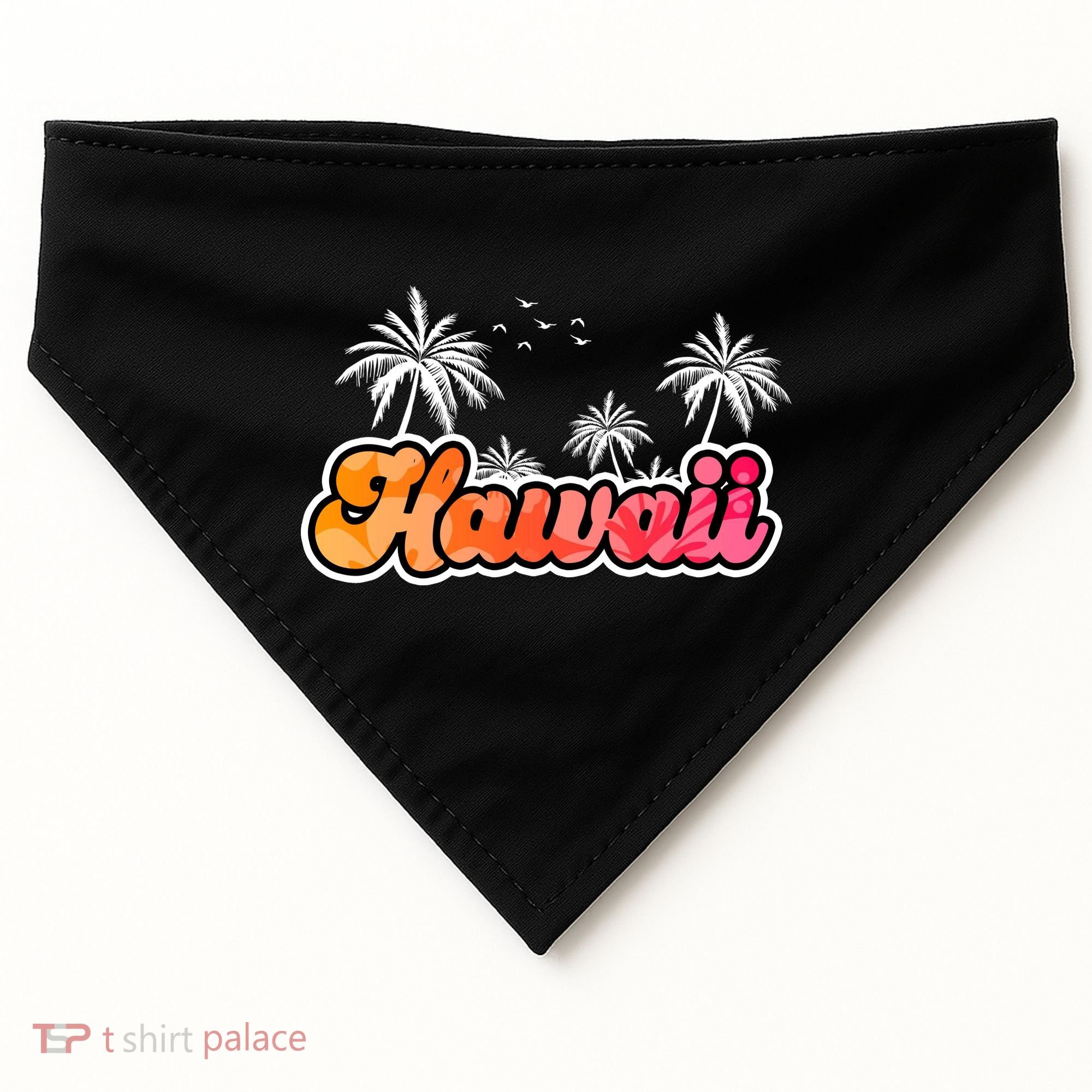 Hawaii Retro Tropical USA-Made Doggie Bandana