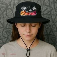 Hawaii Retro Tropical Bucket Hat thumb 3