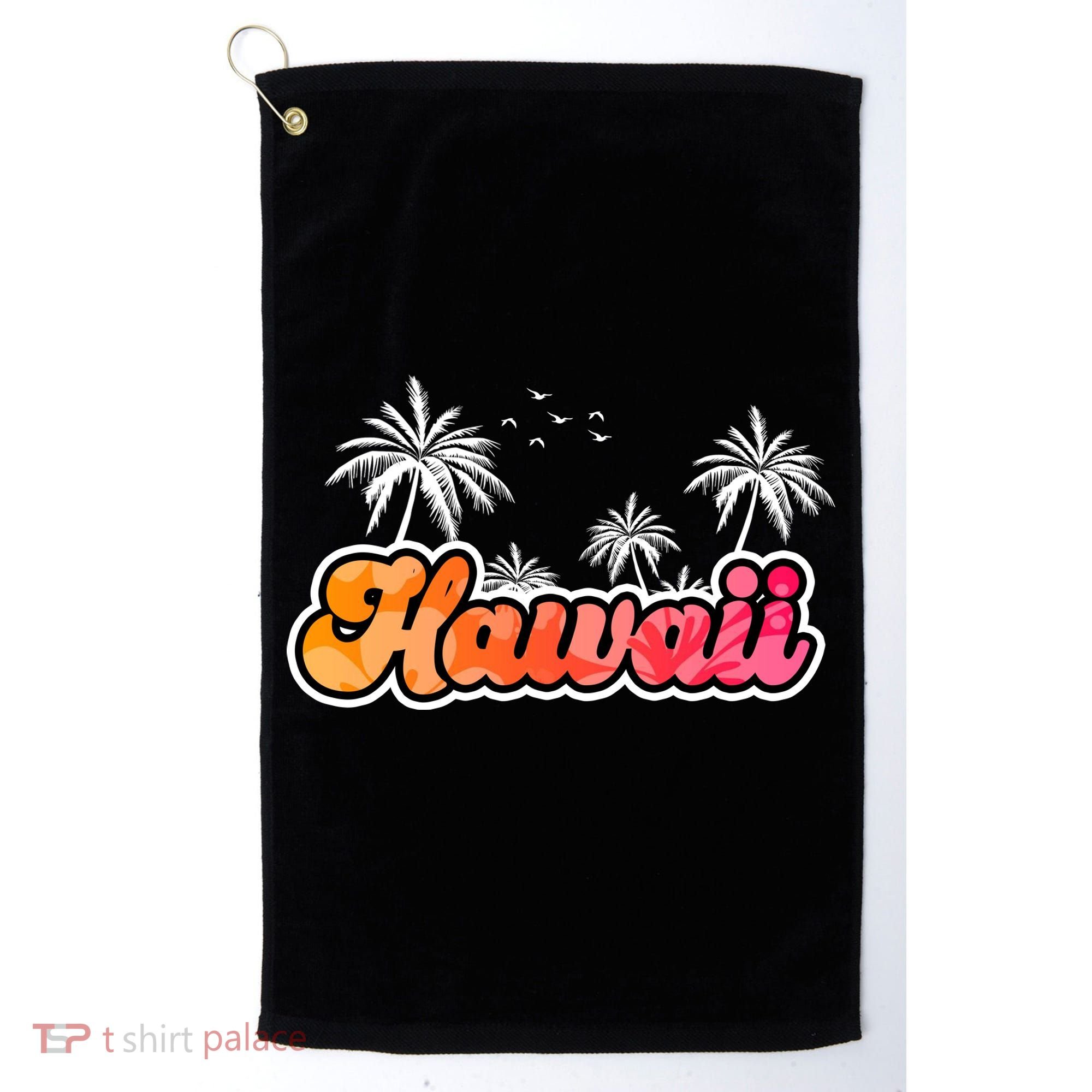 Hawaii Retro Tropical Golf Towel