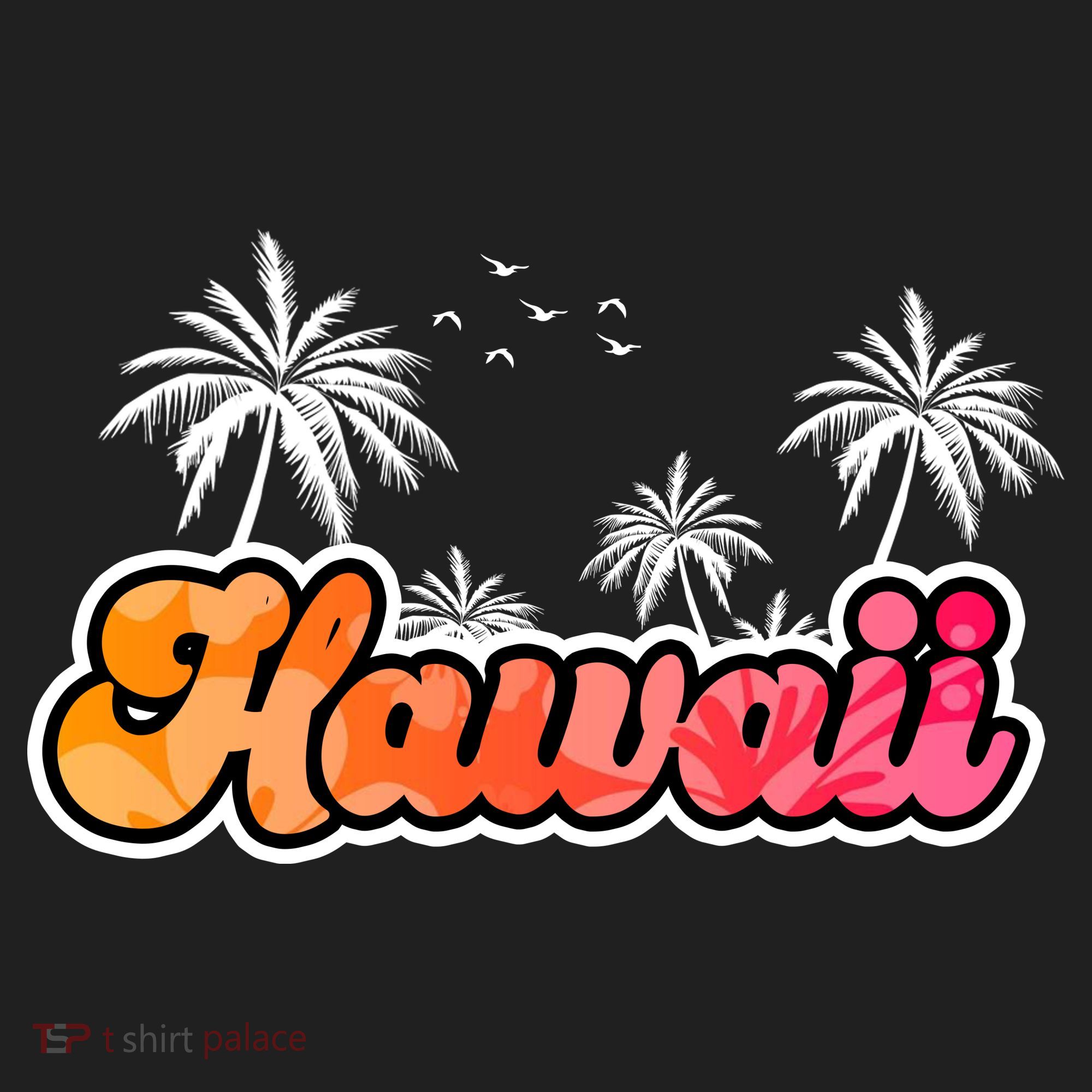 Hawaii Retro Tropical Golf Towel
