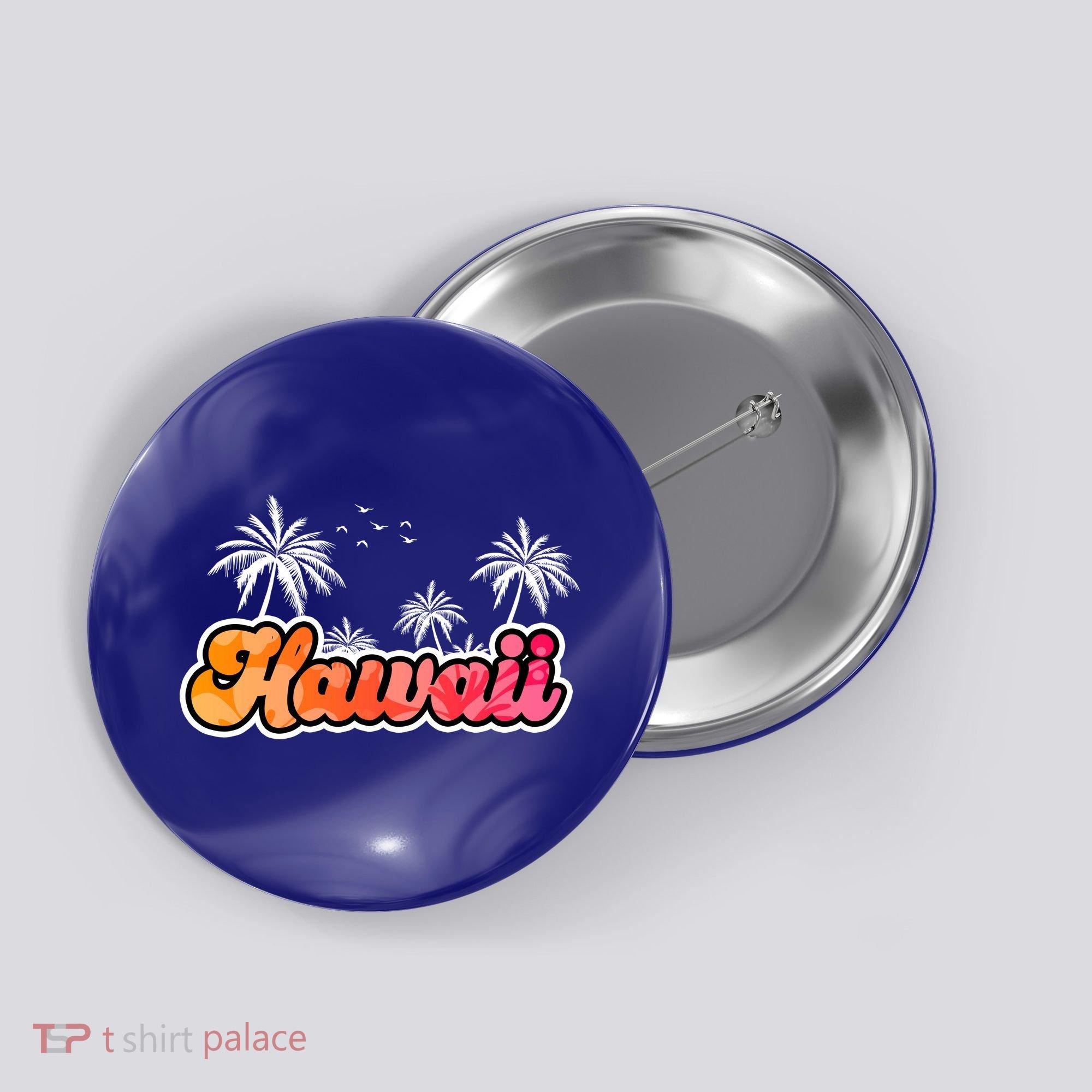 Hawaii Retro Tropical Button