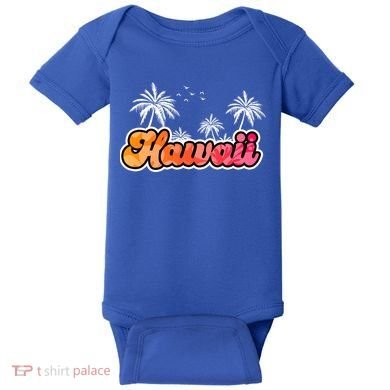 Hawaii Retro Tropical Baby Bodysuit