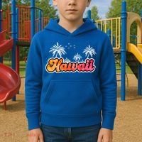 Hawaii Retro Tropical Kids Hoodie thumb 2