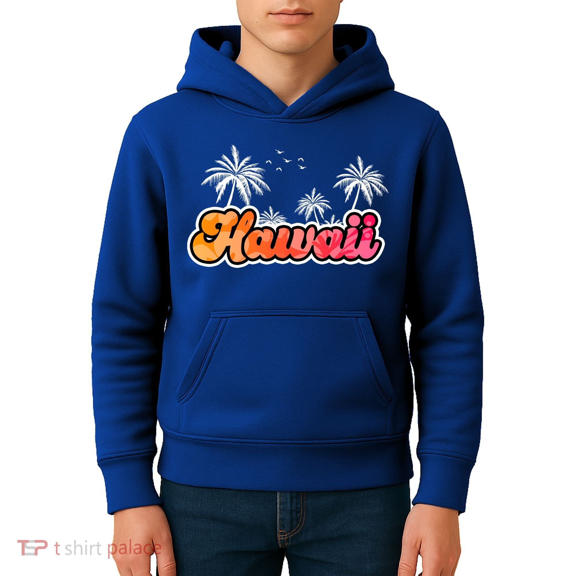 Hawaii Retro Tropical Kids Hoodie