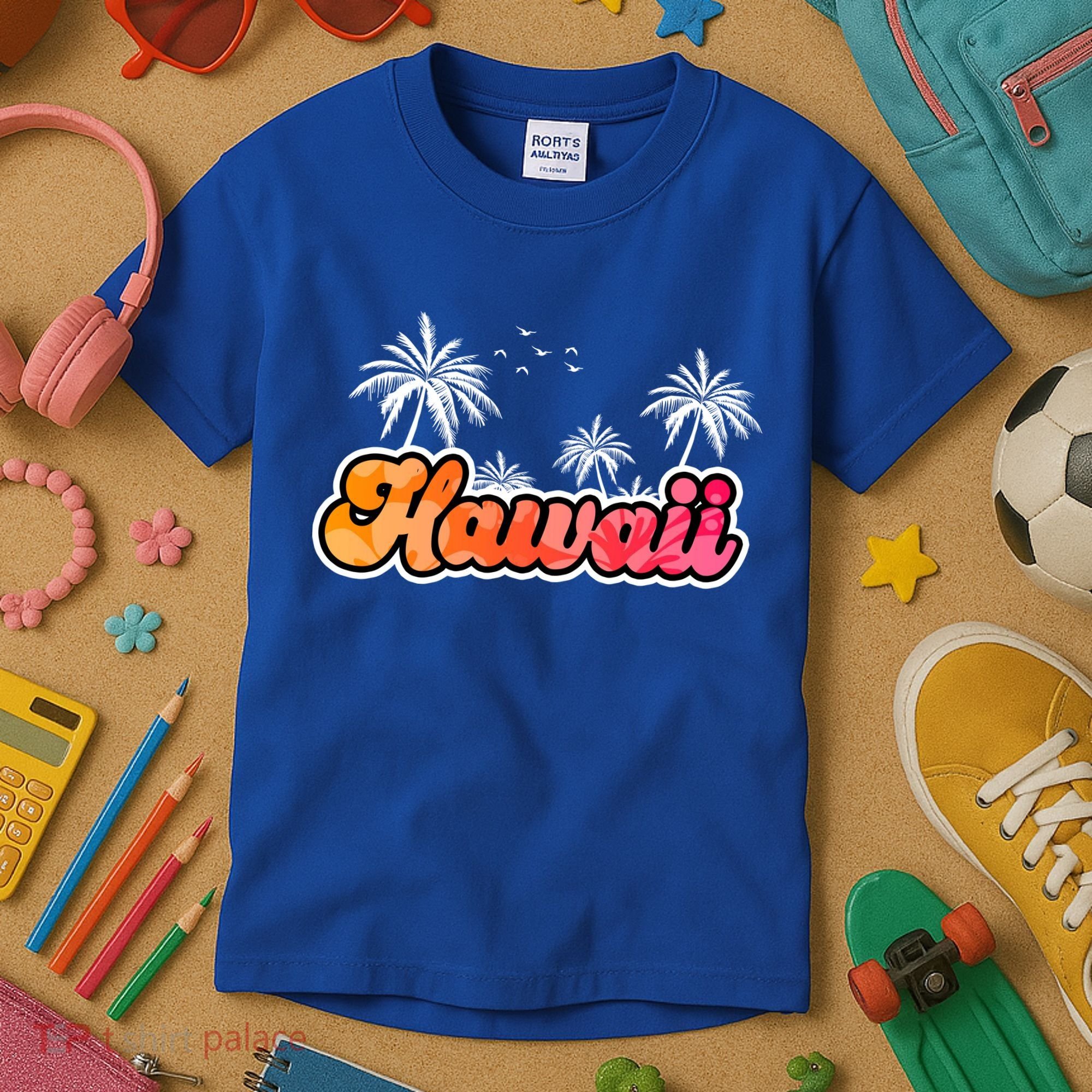 Hawaii Retro Tropical Kids T-Shirt